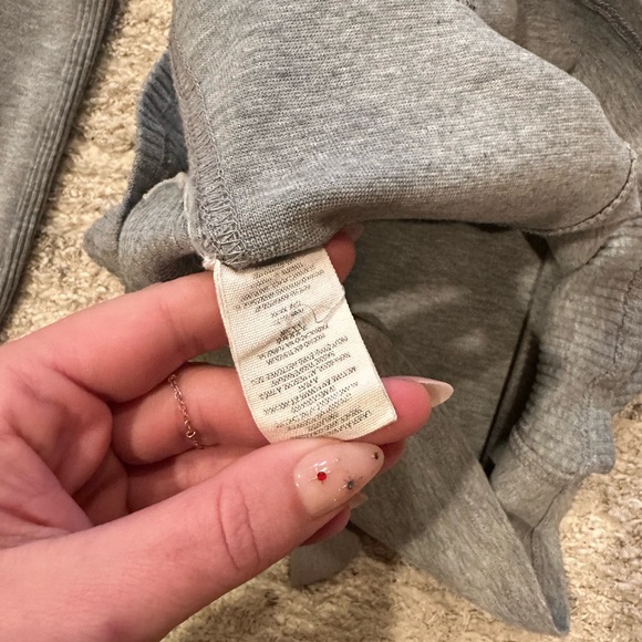 Free People Gray Lace-Up Women's Top - Picture 4 of 4